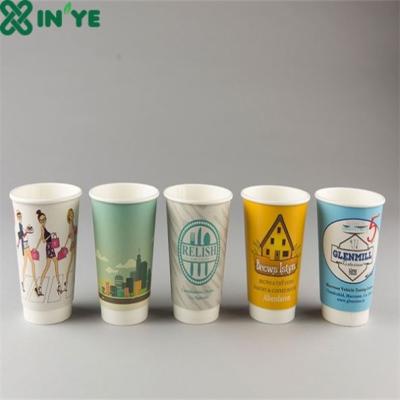 China Eco-Frinedly Disposable With Sleeve Disposable Hot Paper Cup for sale