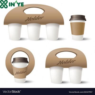 China Eco-Frinedly Disposable Plastic Cup Holder Paper Tray for sale