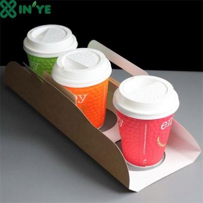 China Biscuit Disposable Biodegradable Coffee Cup With Metal Holder for sale