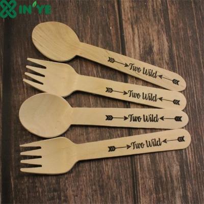 China Bulk Birch Marks Wooden Cutlery Set Disposable Package Eco - Friendly for sale