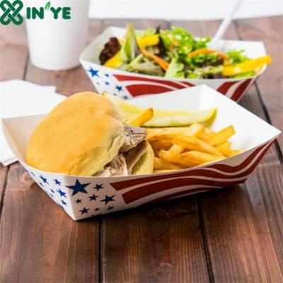 China Eco-friendly Biodegradable Printed Paper Food Tray for sale