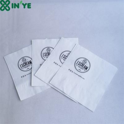 China Custom Logo Printed Double Layer Cloth Napkin For Restaurant for sale