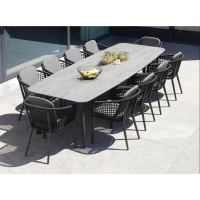 China Waterproof Premium Quality Rattans Outdoor Luxury Modern Dining Set for sale