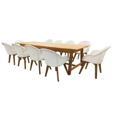 China Modern popular modern rope rattan table furniture dining room outdoor dining set for sale