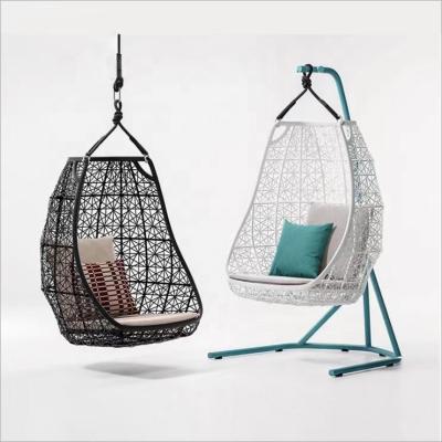 China High Level Egg Chair Swing Chair Modern Outdoor Double Chair Garden Hanging Rattan for sale