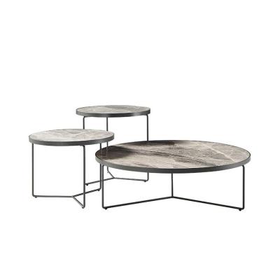 China High End Waterproof Home Tea Cafe Restaurant Round Marble Coffee Table for sale