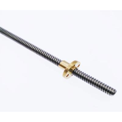 China Construction worksÂ   CNC Stainless Steel Ball T8 Trapezoidal Lead Screw With Brass Nut for sale