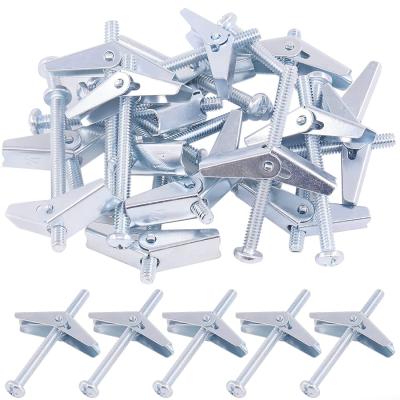 China Building Construction Galvanized Spring Wing Toggle Wall Anchor With Pan Head Bolt for sale