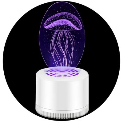 China PORTABLE Household Mosquito Insect Flying Killer Trap 360 Degree Vortex 3D Radiationless Decorative Lamp Led Night Light for sale