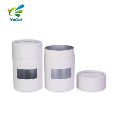 China Food grade biodegradable biodegradable paper tube aluminum foil inside carton canister packaging for sea salt for sale