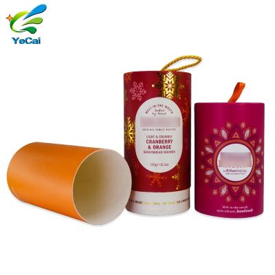 China Recycled Materials Food Grade Biscuit Cylinder Tube Box Food Tube Round Paper Packaging for sale