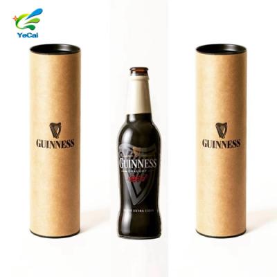 China High Grade Recyclable Cardboard Whiskey Wine Bottle Paper Tube Packaging Cylinder Box For Wine Glasses for sale