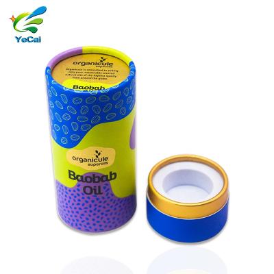 China Recycled materials 10ml 15ml 30ml serum dropper bottle wrapping cbd essential oil paper tube packaging for sale