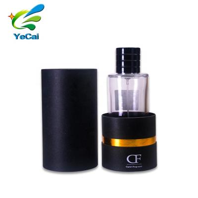 China High Quality Recycled Materials Luxury Perfume Bottle Tube Box Hot Foil Stamping Cylindrical Packaging Tube for sale