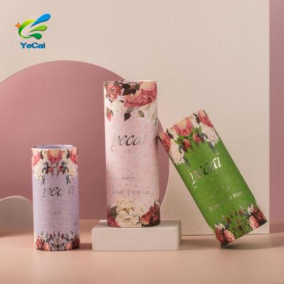 China Materials Factory Wholesale Price 10ml 15ml 30ml Recycled Glass Bottle Paper Tube Box Cylinder Perfume Oil Packaging Box for sale