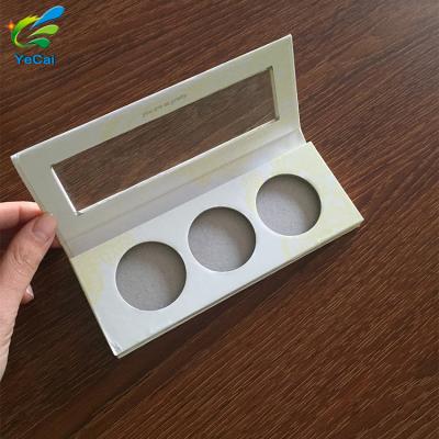 China Custom Fancy Recycled Materials Makeup Cardboard Private Label Eyeshadow Palette,Empty Makeup Eyeshadow Palette With Mirror for sale