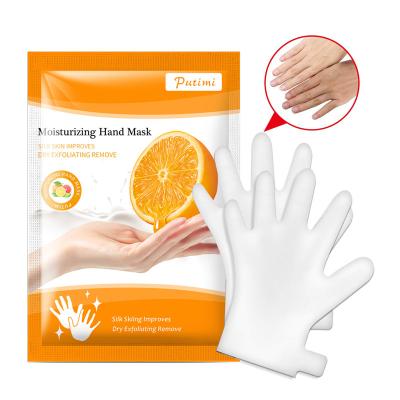 China Female Moisturizer Hand Care Whitening Smoothing Organic Lemon Extract Hand Mostisure Mask for sale