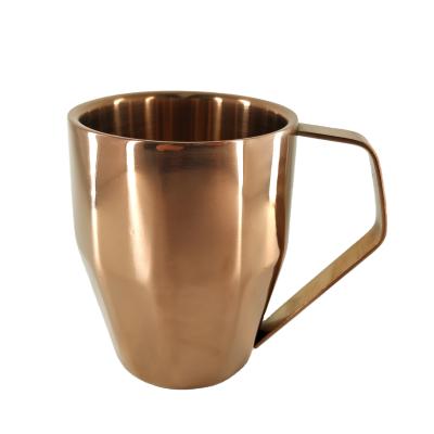 China 2020 Amazon hotsale new design multi-sides viable wall stainless steel rose gold coffee mug for sale