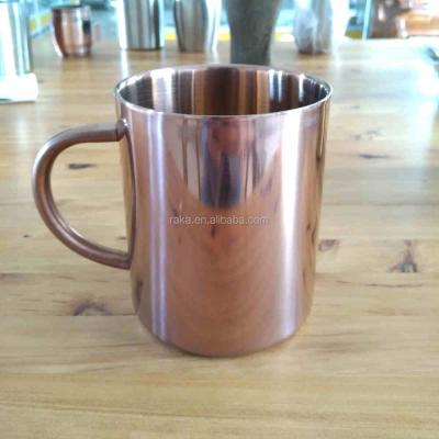 China 2018 Sustainable Hot Selling Rose Gold Coffee Mug , Double Wall Stainless Steel Coffee Mug for sale