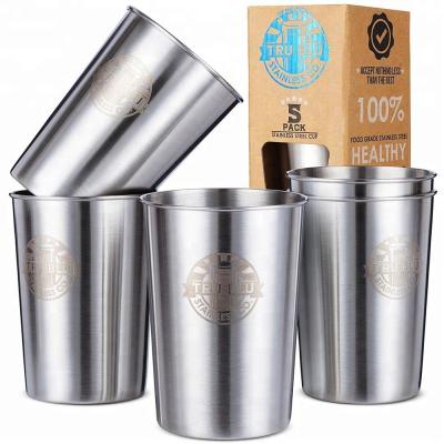 China Sustainable 10oz Stainless Steel Metal Drink Cups For Kids With Customized Package for sale