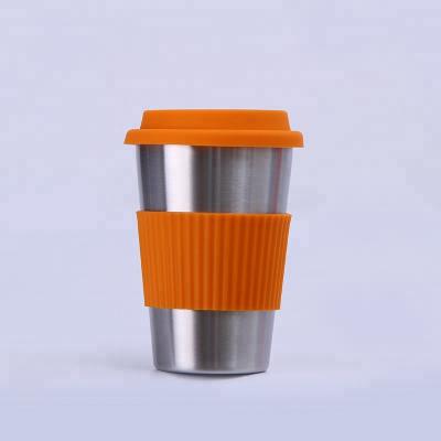 China Sustainable Stainless Steel Pint Mugs With Silicone Lids And Sleeves for sale