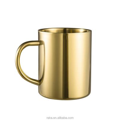 China Sustainable Double Wall Stainless Steel-Copper Plated Coffee Mug, Beer Bug With Copper (Gold) Finish for sale