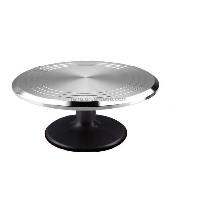 China 12 inch aluminum alloy viable rotating cake decorating stand turntable, cake rotating stand for sale