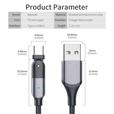 China Cheap mobile phone fast charge turn angle 3A popular usb to type c cable date cable for mobile phone for sale