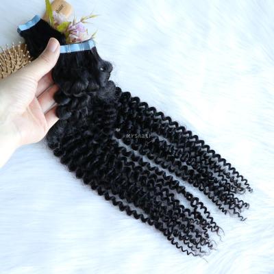 China Silky Straight Wave Virgin Tape Hair Extensions,Wholesale Curly Tape In Human Hair Extensions,100% Superb Double Drawn Tape Hair Extension Hair for sale