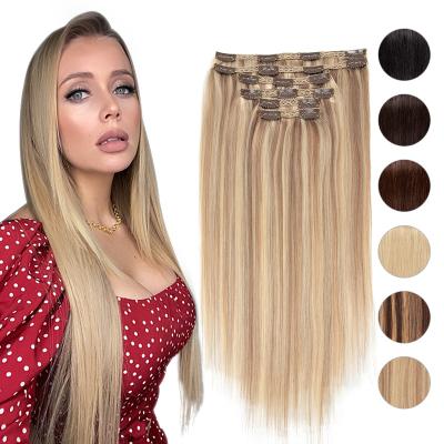 China Remy Hair Extension MRSHAIR 100% Virgin Remy Hair Extensions Real 6 Pieces Clip In Sets Remy Clip In Hair Extensions for sale