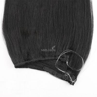 China 100% Virgin Hair MRSHAIR Unprocessed Halo Hair Apply With Invisible Wire Tint Tac Natural Hair NO Clip 14 18 22 Inch Clip In Hair Extension for sale