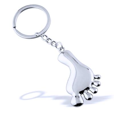 China China small foot promotional gift key chain can be customized LOGO, zinc alloy key chain customized for sale