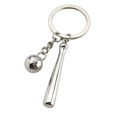 China Metal Baseball Key Chain Small Metal Sports Baseball Games Gift Favors Bag Key Pendant for sale