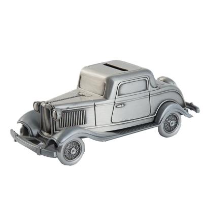 China China metal open car metal piggy bank to store coins piggy bank children's toy car birthday gift the retro for sale