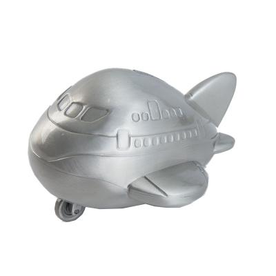 China China Wholesale Custom Metal Open Piggy Bank Zinc Alloy Airplane Coin Bank To Send Children's Day Gifts for sale