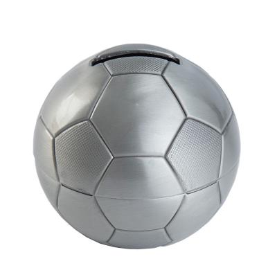 China Antique Zinc Alloy Football Coin Piggy Bank Handwork China Metal Piggy Bank for sale