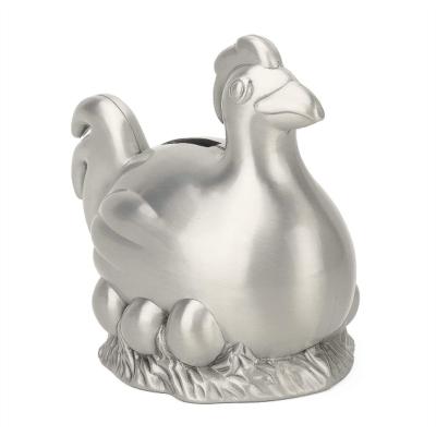 China China Vintage Pewter Hen Piggy Bank Creative Metal Alloy Cartoon Money Bank Cute Coin Bank for sale