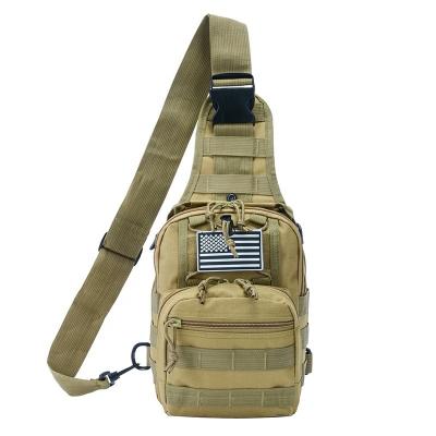 China Wholesale Oxford 900 D Polyester Water Resistant Custom Men's Tactical Chest Bag for sale