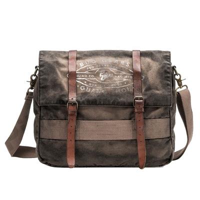 China Fashion Customized Vintage Men Canvas Messenger Bag Shoulder Bag Cross - Body Bag for sale