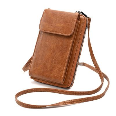 China Fashion 2022 Fashion PU Leather Women Small Mini Cross - Body Shoulder Phone Wallet for sale