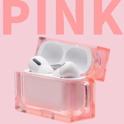 China Diamond High Protective Design For Pro Air-Pods Transparent Shockproof Plastic Earphone Protective Case for sale