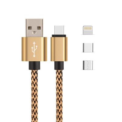 China MP3/MP4 Player Wholesale Hemp Rope Braided Data USB Fast Charging Cable For iPhone Type-C Metal Cable 1M 2M 3M Line for sale