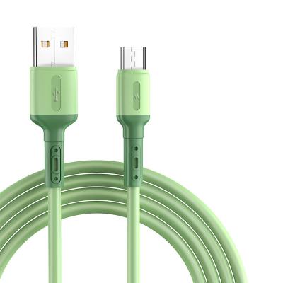 China Fire and Antifreeze Factory Direct Sale Fast Charging Soft Liquid Silicon 1M Cable Type C Mobile Phone Charger USB Cable For iPhone for sale