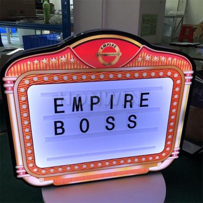 China Suitable 750ml VIP Bottle Customized Logo LED Bottle Marquee Light Box Interchangeable Letter Board For Events Party Lounge Bar Nightclub for sale