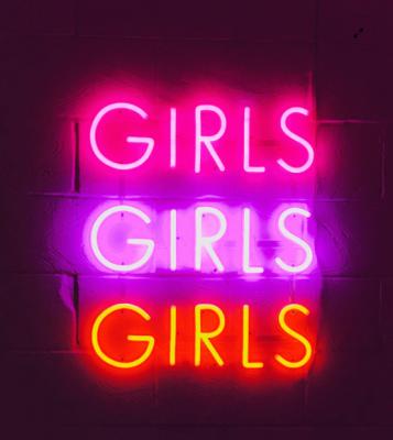 China Tabletop HONWIN advertised girls LED neon sign for sale