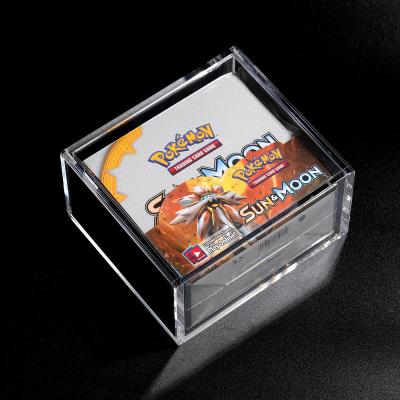 China Acrylic Pokemon Booster Display Case Dustproof Clear Card Box With Magnetic Lid For Protector Gifts Fits WOTC HWA10060 for sale