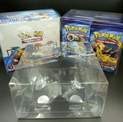 China 10pcs Protective Dustproof Plastic Case Box PVC Pokemon Booster Box Display Case HWA10071 for sale