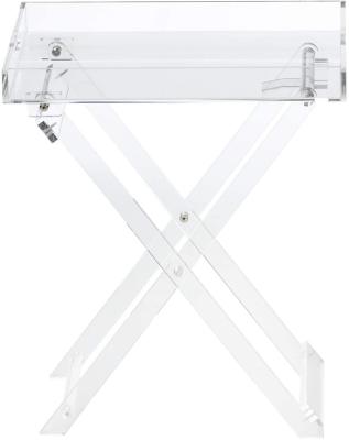 China Folding Acrylic Tray Table Modern Chic Accent Office Kitchen and Bar Serving Table HWA10053 for sale