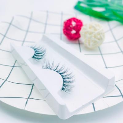 China Long Costom Natural Silk Lashes Supplying Box Custom Logo Silk Look Natural Lashes for sale