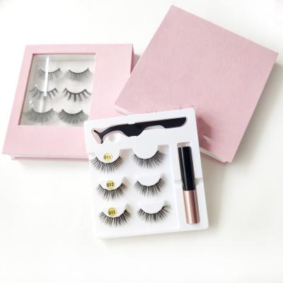 China Easy Use 100% Real 3d Mink Lashes Cruelty Free Magnetic Lashes Softer Lashes Full Strip Magnetic Lashes for sale